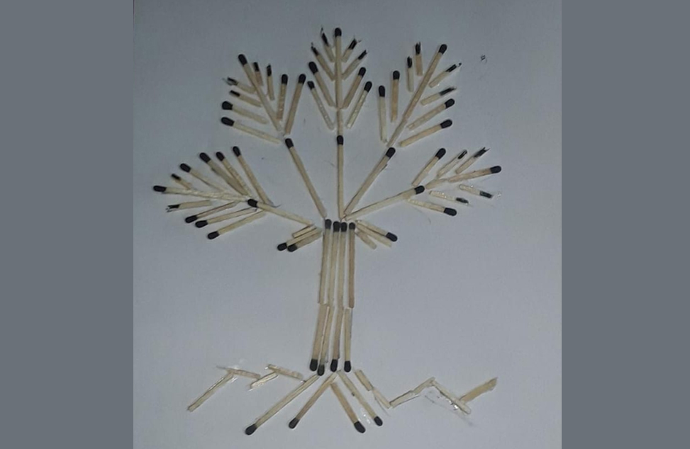The TREE creative by using Match Sticks