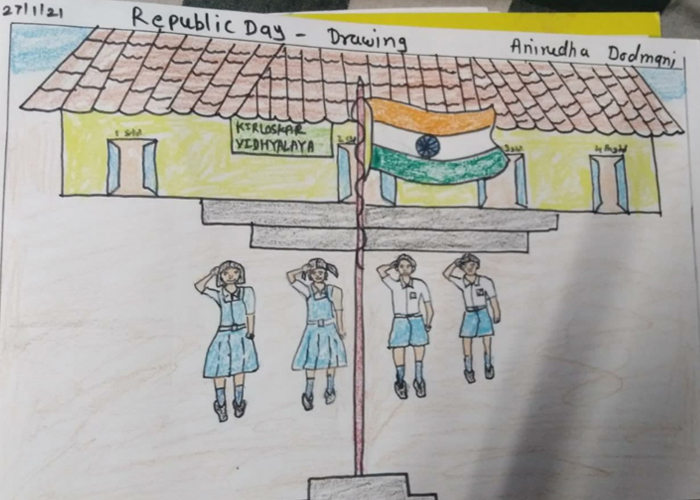 Republic Day Poster - Class 4th