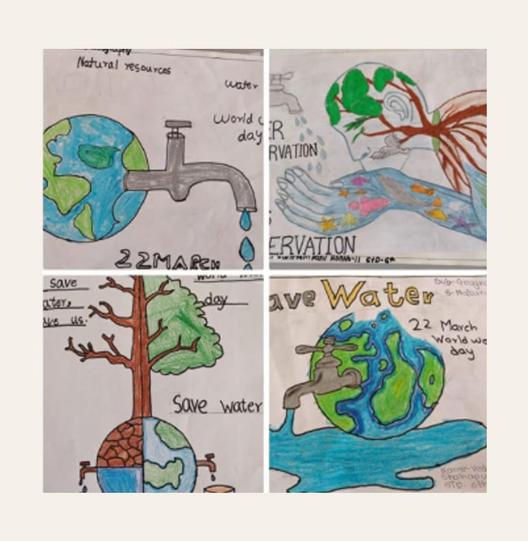 Save Water - Posters by Class VI